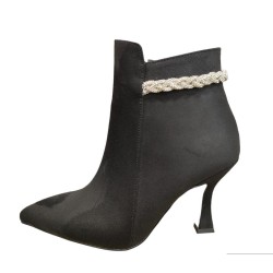 BEETY 23BK168.211 TOPUKLU SÜET TAŞLI ABİYE KADIN BOT