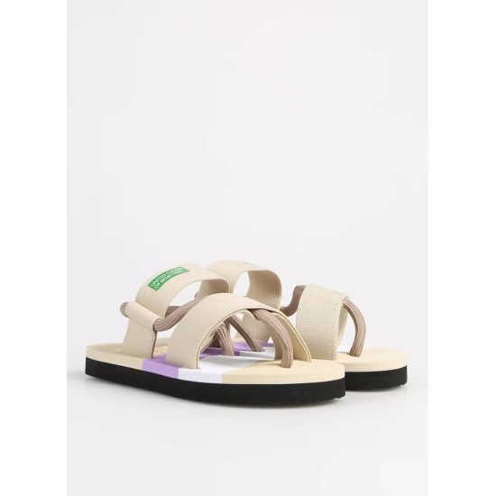 BENETTON 10214 HAFİF TABAN PARMAK ARASI KETEN KADIN SANDALET