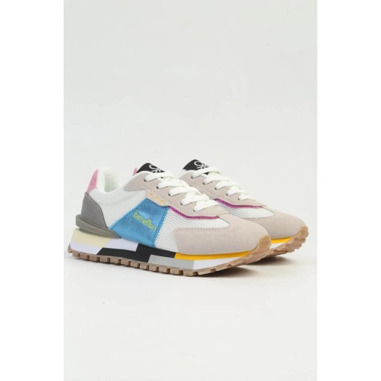 BENETTON BNİ-10009 HAFİF RENKLİ KADIN SNEAKER SPOR AYAKKABI