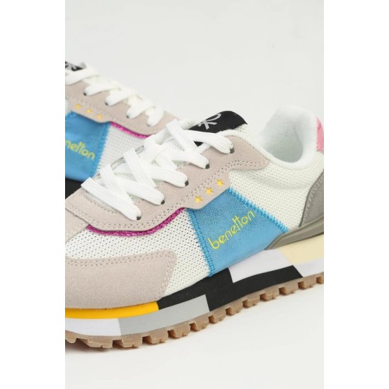 BENETTON BNİ-10009 HAFİF RENKLİ KADIN SNEAKER SPOR AYAKKABI
