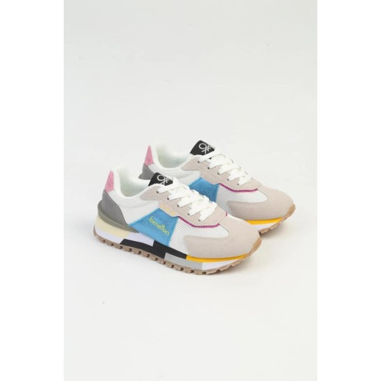 BENETTON BNİ-10009 HAFİF RENKLİ KADIN SNEAKER SPOR AYAKKABI