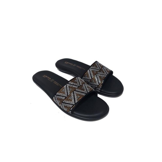 CEYO 9827-27 İNCE TABAN ORTOPEDİK TAŞ DETAYLI KADIN TERLİK