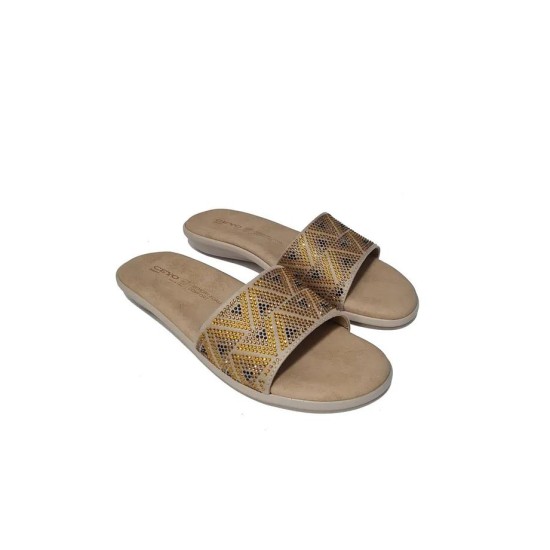 CEYO 9827-27 İNCE TABAN ORTOPEDİK TAŞ DETAYLI KADIN TERLİK