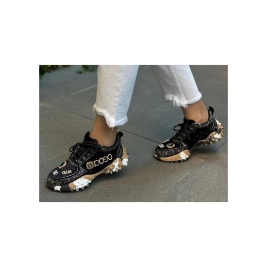 GUJA 25Y338-9 TAŞ DETAYLI FASHİON KADIN SNEAKERSPOR AYAKKABI
