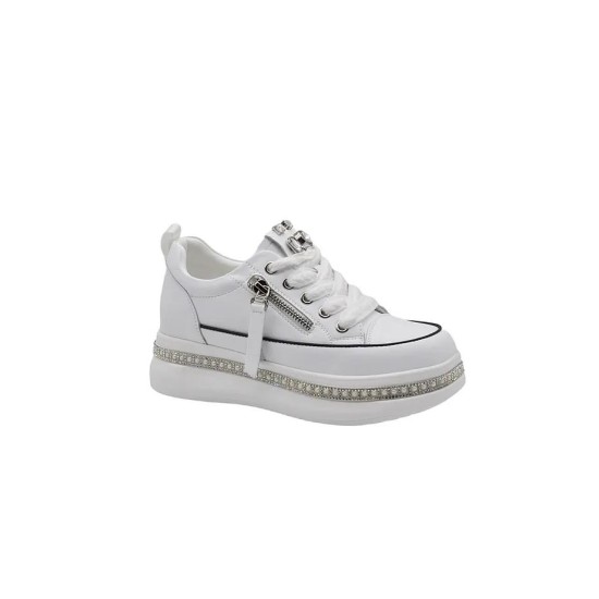 GUJA 25Y423-4 GİZLİ DOLGU TAŞ SARGILI KADIN SNEAKER AYAKKABI