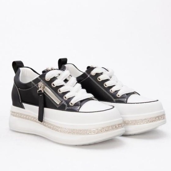 GUJA 25Y423-4 GİZLİ DOLGU TAŞ SARGILI KADIN SNEAKER AYAKKABI