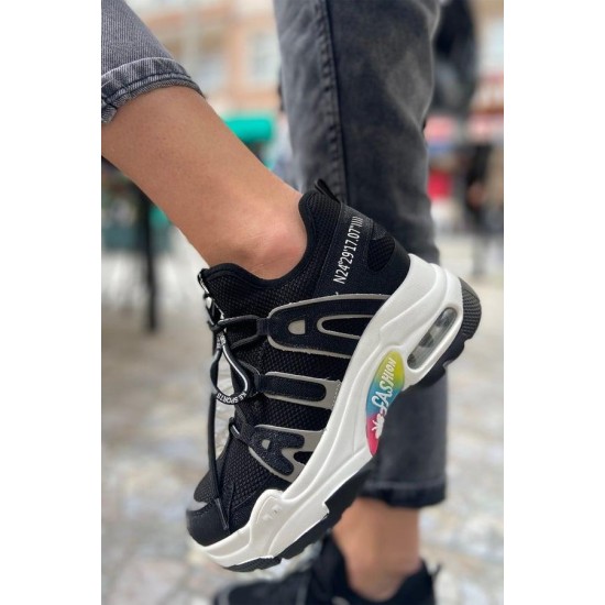 GUJA 300-12 GİZLİ TOPUK AİR TABAN KETEN KADIN SPOR AYAKKABI