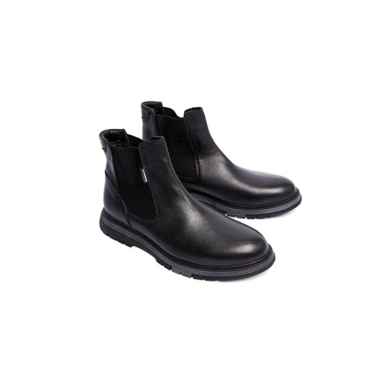 KOMCERO 4K1234 LASTİKLİ KAYMAZ CHELSİ DERİ ERKEK BOT