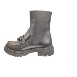 MAMMAMİA 5285 TOPUKLU TOKALI DERİ MASKÜLEN KADIN BOT