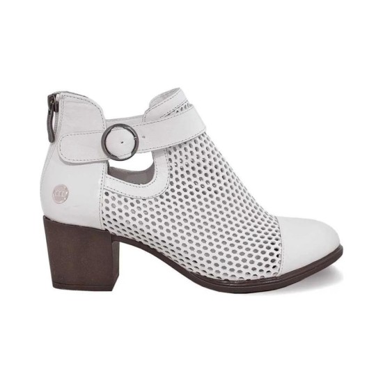 MAMMAMİA D23YA-295 TOPUKLU DERİ DELİKLİ KADIN YAZLIK BOT