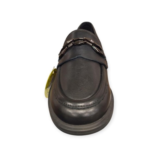 MAMMAMİA D25KA-3800 KISA TOPUK KADIN LOAFER DERİ AYAKKABI