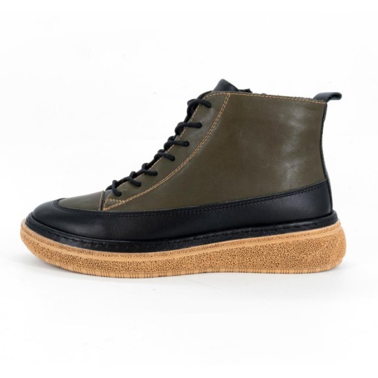 MAMMAMİA D25KB-1000 BAĞCIK VE FERMUARLI DERİ HAFİF KADIN BOT