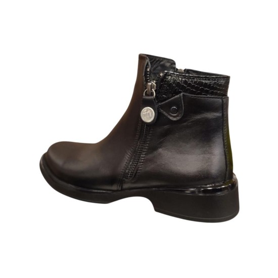 MAMMAMİA D25KB-8135 TOPUKLU FERMUARLI KADIN DERİ BOT