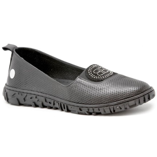 MAMMAMİA D25YA-135 TAŞ DETAYLI KADIN DERİ BABAET