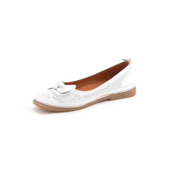 MAMMAMİA D25YA-300 FİYONK DETAYLI KADIN DERİ BABET