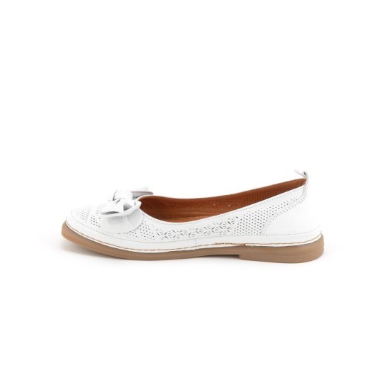 MAMMAMİA D25YA-300 FİYONK DETAYLI KADIN DERİ BABET