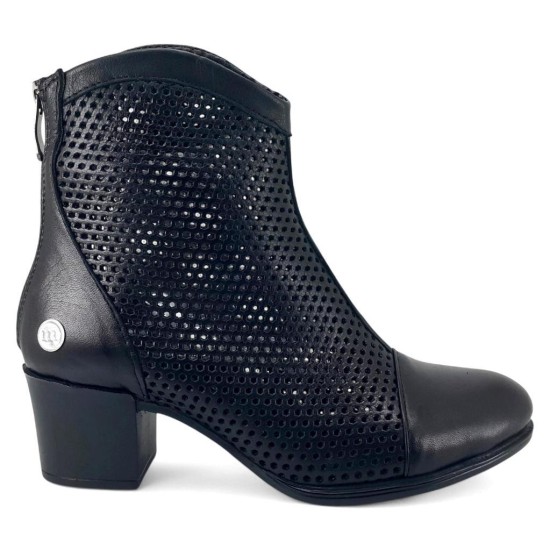 MAMMAMİA D25YA-7305 TOPUKLU DELİKLİ KADIN DERİ YAZLIK BOT