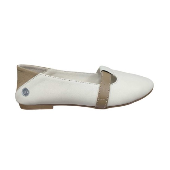 MAMMAMİA D25YA-7425 YUMUŞAK DERİ DÜZ TABAN KADIN DERİ BABET