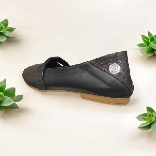 MAMMAMİA D25YA-7425 YUMUŞAK DERİ DÜZ TABAN KADIN DERİ BABET