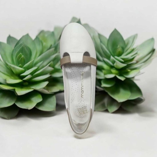 MAMMAMİA D25YA-7425 YUMUŞAK DERİ DÜZ TABAN KADIN DERİ BABET