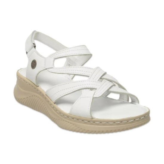 MAMMAMİA D25YS-2265 DOLGU TABAN DERİ KADIN SANDALET