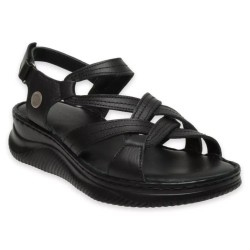 MAMMAMİA D25YS-2265 DOLGU TABAN DERİ KADIN SANDALET