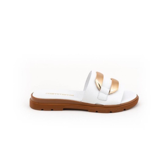 MAMMAMİA D25YT-1375 YUMUŞAK TOKALI DERİ ŞIKIDIM KADIN TERLİK