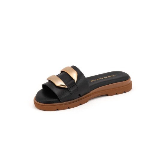 MAMMAMİA D25YT-1375 YUMUŞAK TOKALI DERİ ŞIKIDIM KADIN TERLİK