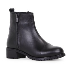 PEPİTA 8545 KISA TOPUK FERMUARLI KLASİK DERİ KADIN BOT