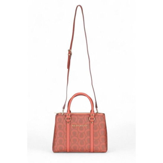 U.S.POLO ASSN. US24593 DESENLİ KADIN EL VE ÇAPRAZ ÇANTA