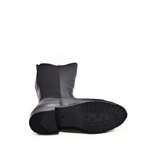 VENÜS 20711K DÜZ TOPUK STREÇ DETAYLI GÜNLÜK DERİ KADIN ÇİZME