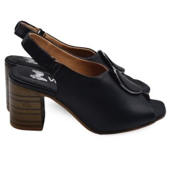 VENÜS 2108518Y TOPUKLU TOKA DETAYLI KADIN DERİ SANDALET