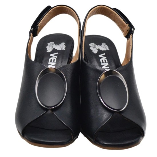 VENÜS 2108518Y TOPUKLU TOKA DETAYLI KADIN DERİ SANDALET