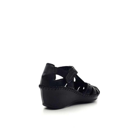 VENÜS 22793083 DOLGU TOPUK YANLARI AÇIK DERİ KADIN SANDALET