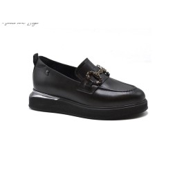 VENÜS 2451401K KALIN TABAN TOKALI LOAFER DERİ KADIN AYAKKABI