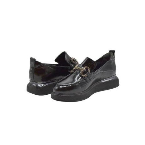 VENÜS 2451401K KALIN TABAN TOKALI LOAFER DERİ KADIN AYAKKABI