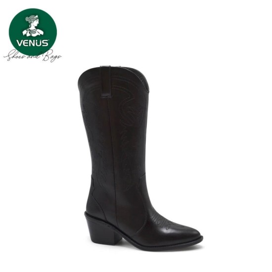 VENÜS 2454103K TOPUKLU SİVRİ WESTERN DERİ KADIN ÇİZME