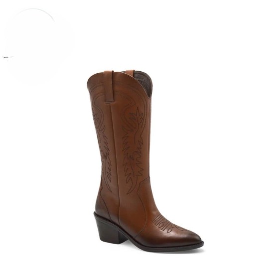 VENÜS 2454103K TOPUKLU SİVRİ WESTERN DERİ KADIN ÇİZME