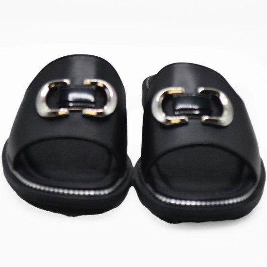 VENÜS 2512205Y İNCE TABAN TOKA DETAYLI DERİ KADIN TERLİK