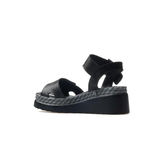 VENÜS 2512303Y DOLGU TABAN DERİ KADIN SANDALET