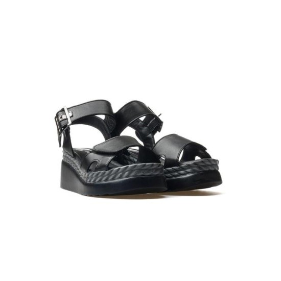 VENÜS 2512303Y DOLGU TABAN DERİ KADIN SANDALET